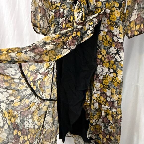 Abercrombie & Fitch Midi Dress Medium Floral Boho Peasant - Picture 9 of 13